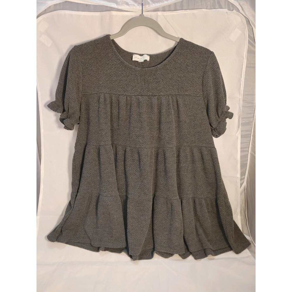 Perfect Peach Shirt Women’s XL Gray Babydoll Style